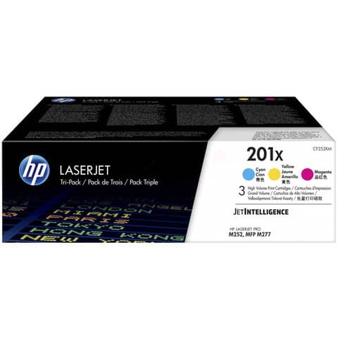 Toner 201X HP ciano+magenta+giallo  Conf. 3 - CF253XM
